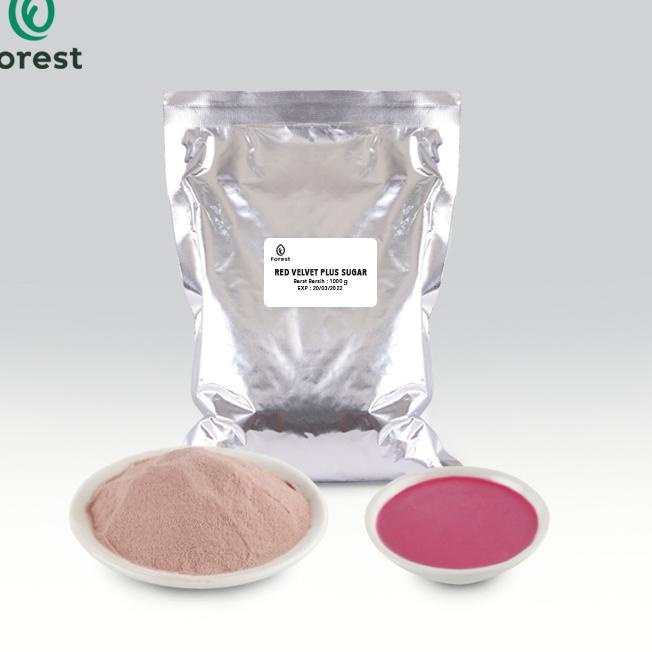 

[KODE PRODUK L6HGD9462] Bubuk Minuman RED VELVET Powder 1000g PLUS GULA - Forest Bubble Drink