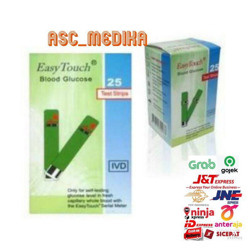 EasyTouch Glucose Alat Test Strip Stik Gula darah Refill / Stik Strip Gula Darah Easy Touch