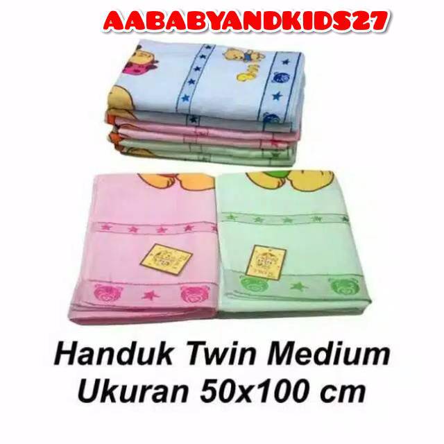 HANDUK MANDI BAYI TWIN TANGGUNG WARNA UK 50X100 CM-HANDUK BAYI TWIN KECIL WARNA-HANDUK BAYI MURAH