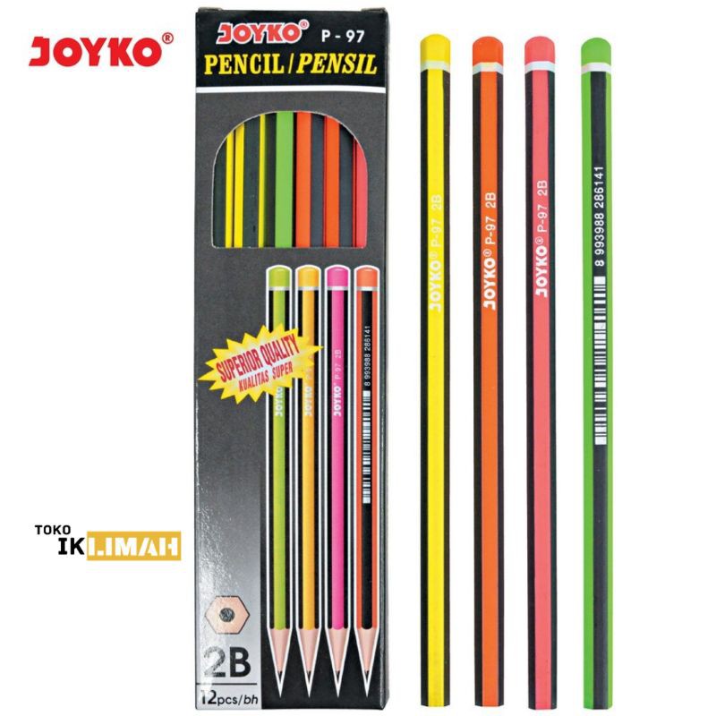 

Pencil 2B JOYKO P-97 / Pensil Kayu P 97 / Pinsil / 1 BOX 12 PCS