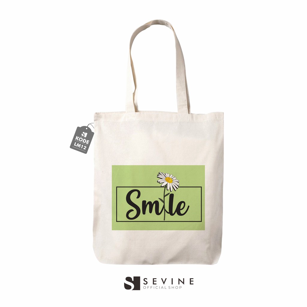 Sevine Totebag Tas Wanita Tote Bag Resleting Aestethic Quote Motivation - LM