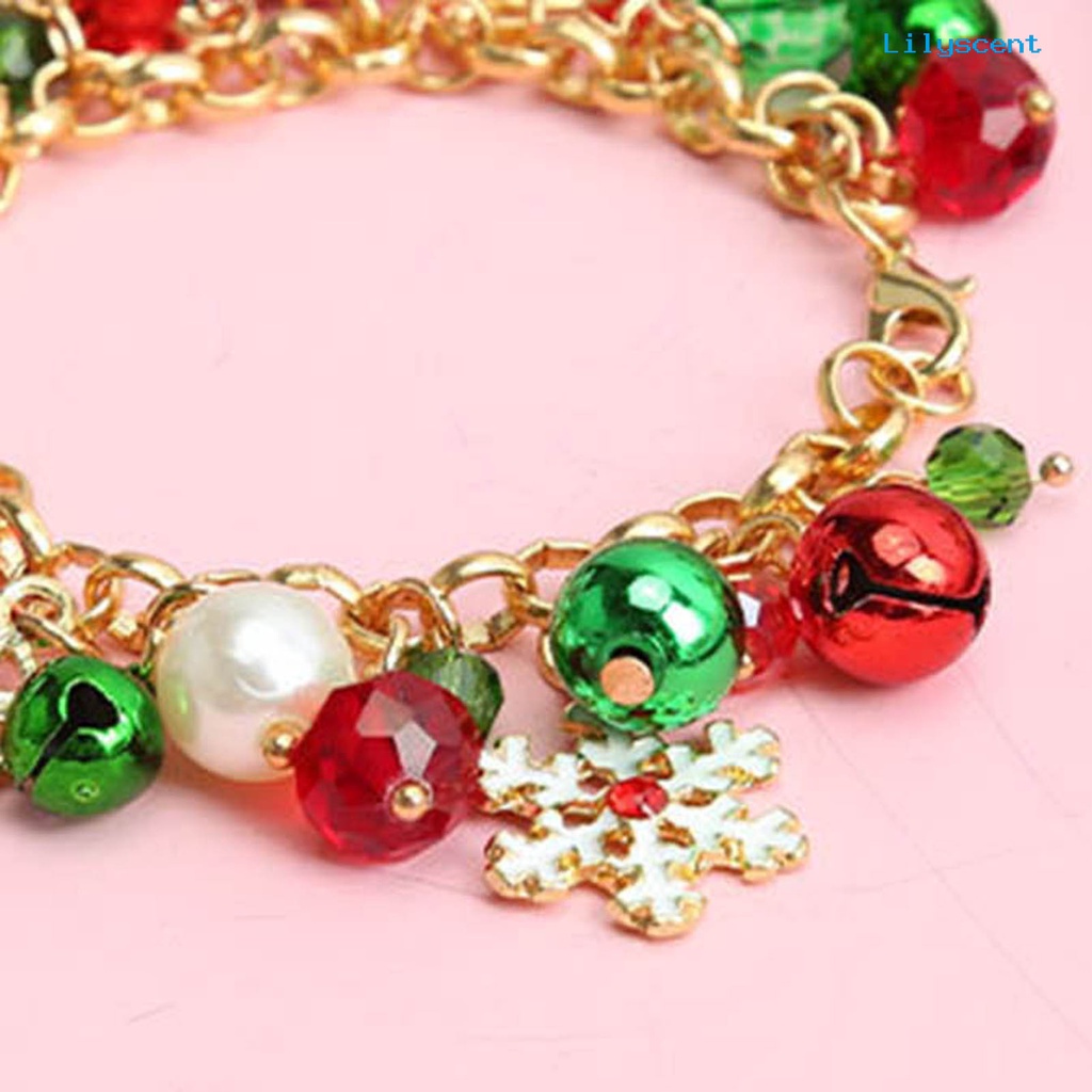 Gelang Kristal Imitasi Bentuk Pohon Natal Snowflake Bahan Alloy Untuk Pesta