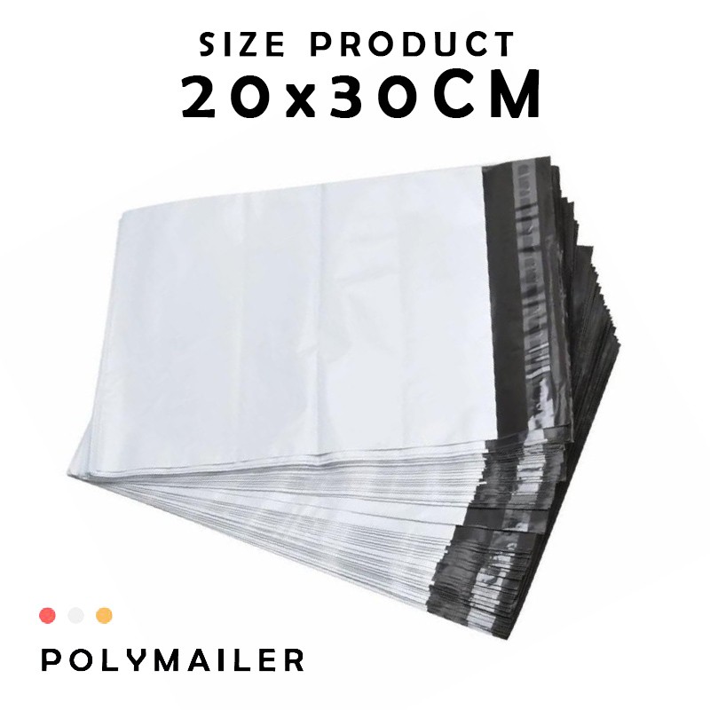 

Plastik Polymailer Warna Putih 20x30 CM Plastik Packing Polymailer Packaging Olshop Amplop Murah