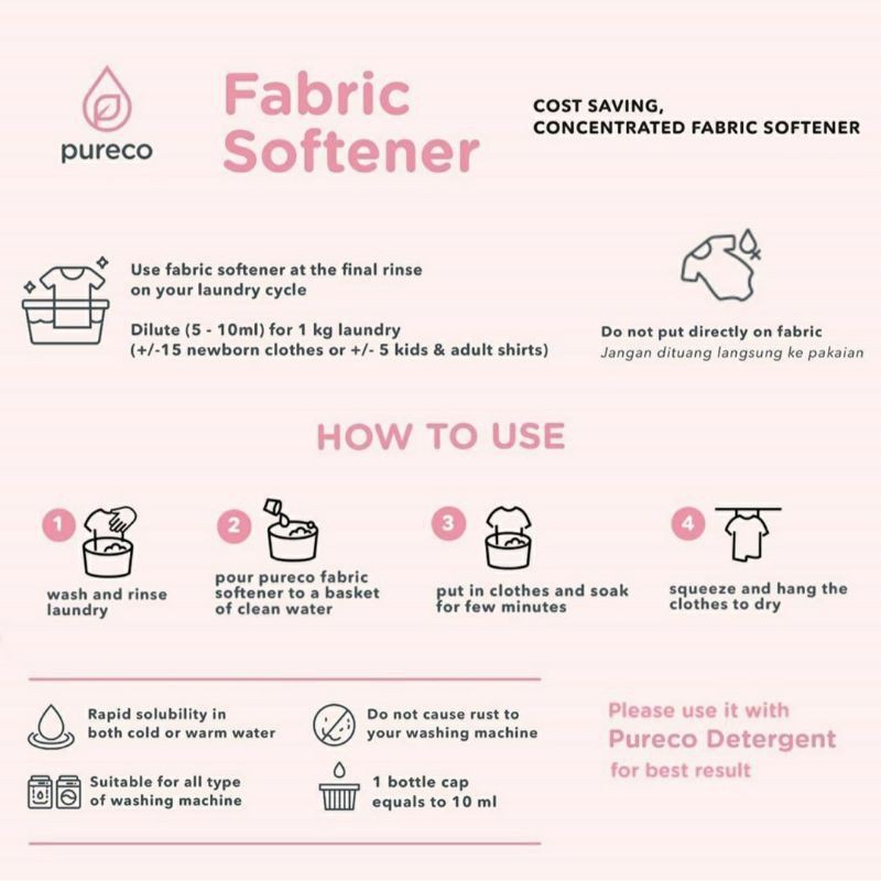 Pureco Fabric Softener 900 Ml