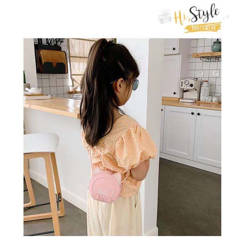 Rowling (Tas-203)Tas Mini  Karakter Motif Telinga Kucing Anak-Anak Import