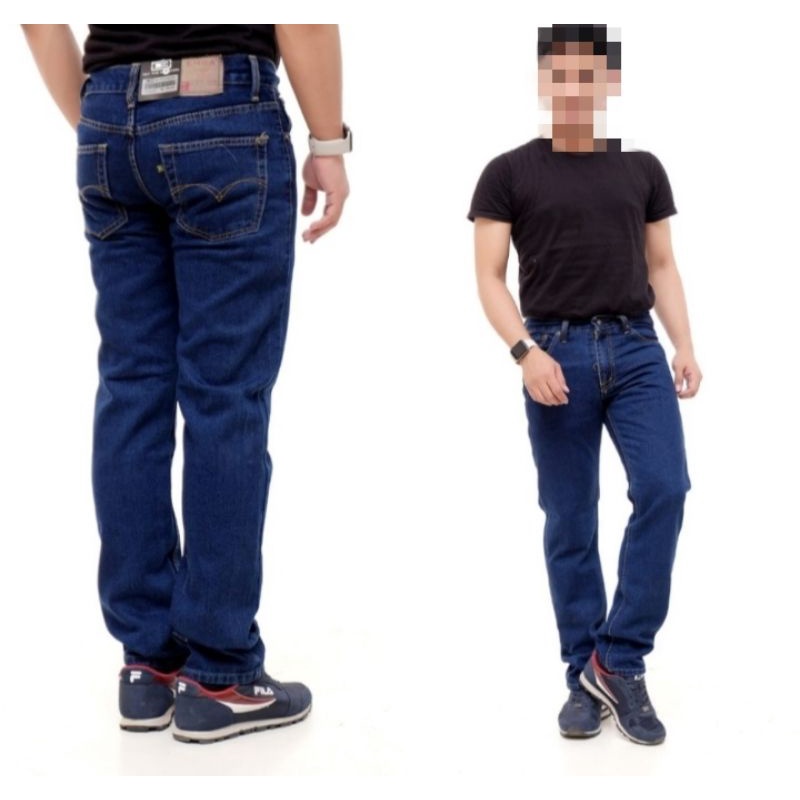 celana jeans denim pria reguler standar promo terbaru