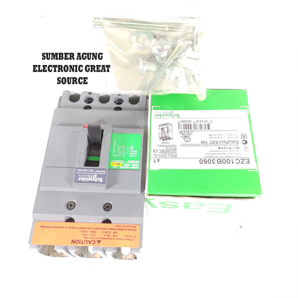 Schneider EZC 60A 3P 3Phase EZC100B3060 Easy Pact Asli Original Ori