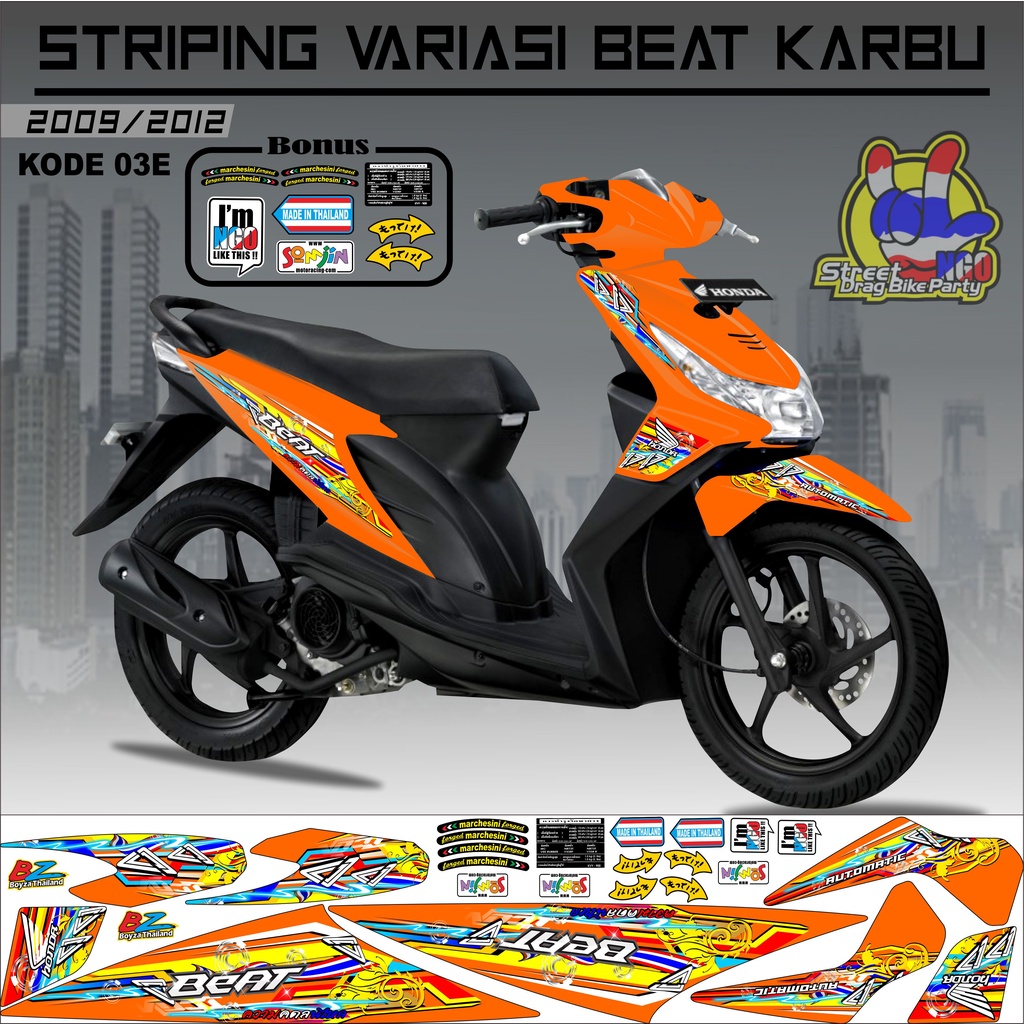 triping Beat Karbu Stiker Beat Karbu kode 03