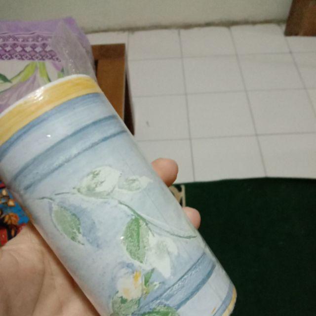 Roll Wallborder Sticker Border Dinding List Tembok Wallpaper Stiker  Motif Bunga Anak Shabby