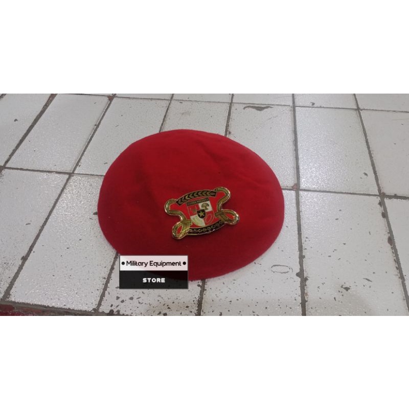 BARET MERAH PEMUDA PANCASILA PLUS EMBLEM