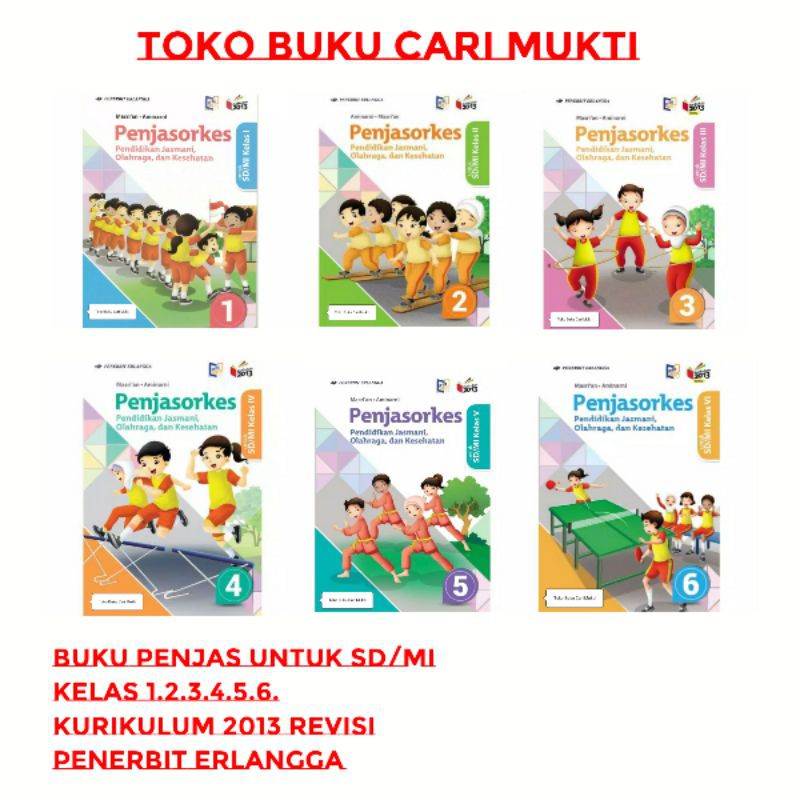 Jual Buku Penjas Untuk Sdmi Kelas 123456kurikulum 2013 Revisi Penerbit Erlangga Shopee 6078