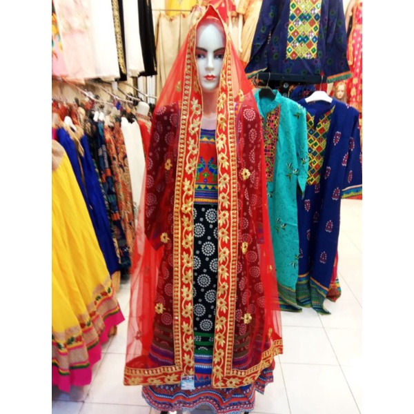Selendang india ori / dupatta india / selendang pengantin indial-F