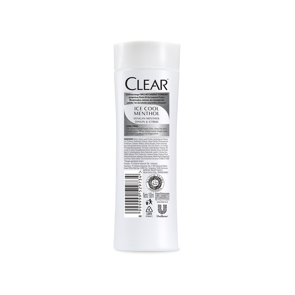 CLEAR Anti Dandruff Ice Cool Menthol Shampoo 160 ml-1