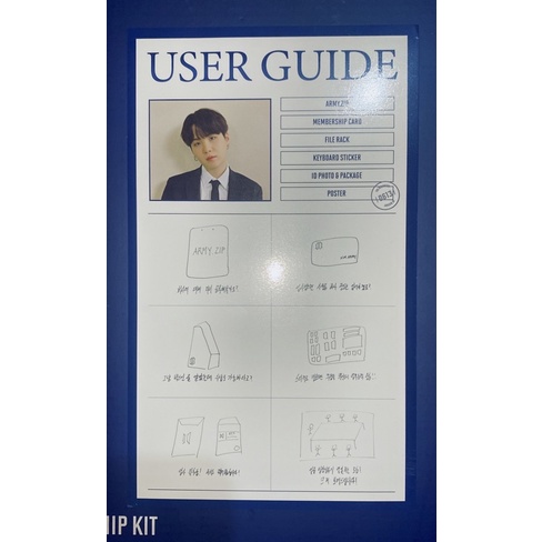 [Ready] Sharing Army Membership Kit 5 User Guide Suga Yoongi || 8th photocard id photo seokjin poste