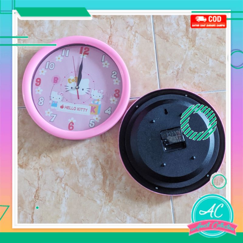 Jam dinding hello kitty jam cantik analog jam tembok jumbo unyu hias