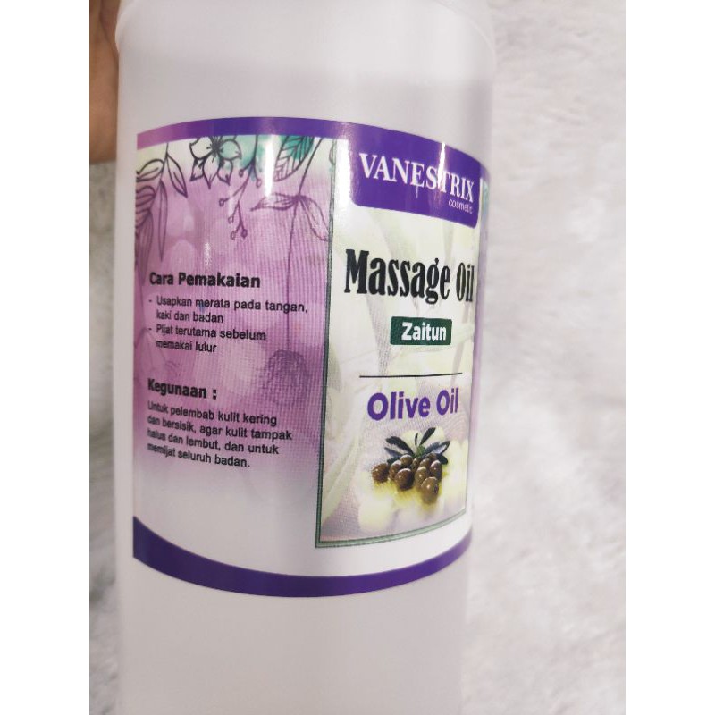 VANESTRIX MASSAGE OIL 1 LITER ~ MINYAK ZAITUN VANESTRIX 1 LITER ~ ORIGINAL 100%