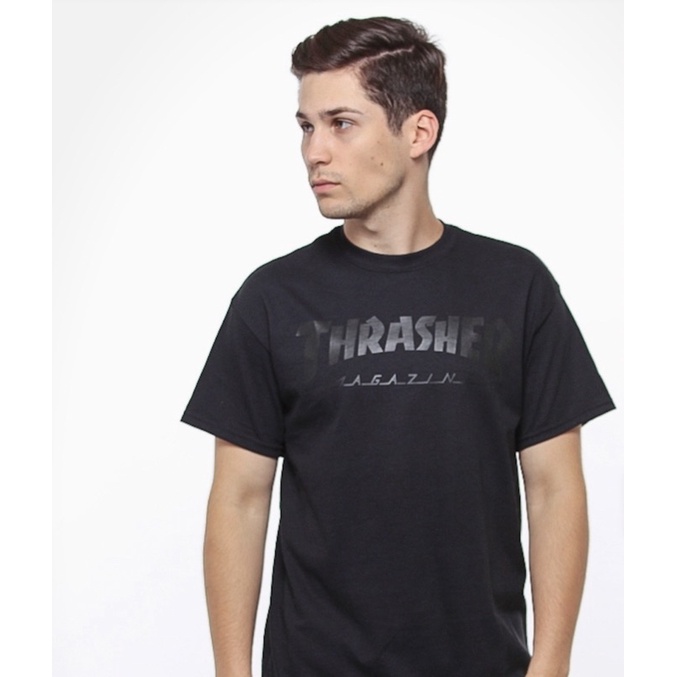 Original Thrasher Magazine Logo T-shirt black overprint matte Size M