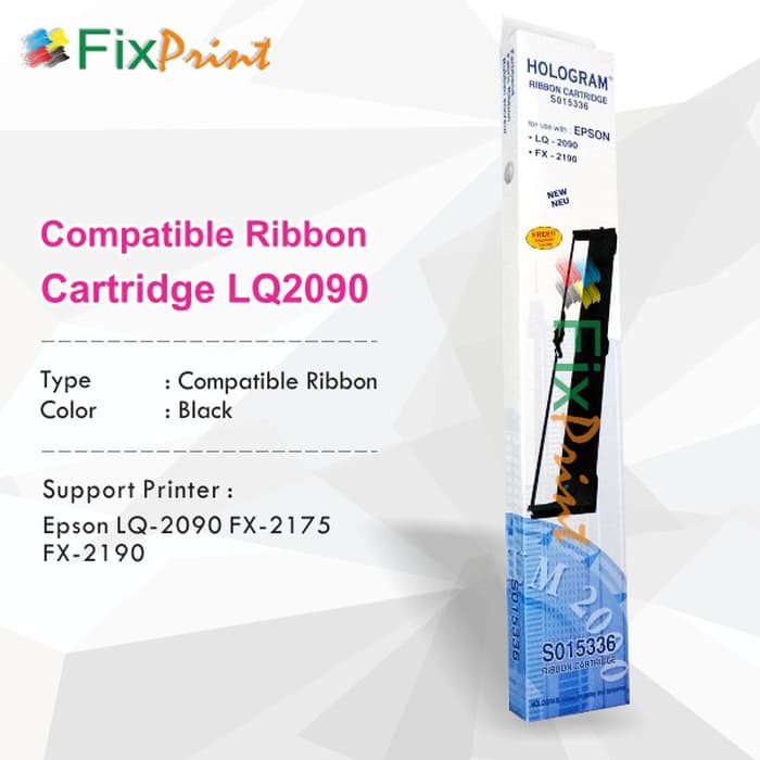 Ribbon Cartridge Compatible Epson LQ2090 LQ-2090 FX2190 S015336 - Hitam FPS1709