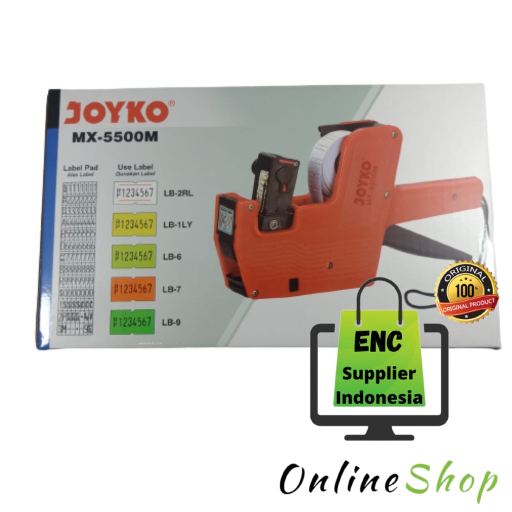 

JOYKO 1 buah alat label mx5500m labeller harga 1 baris 8 digit MX-5500M joyko per pcs - enc.sup