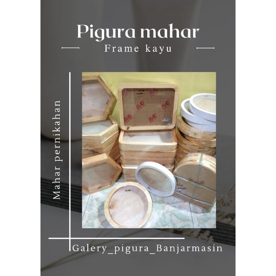 Pigura mahar kayu Dump , persegi sudut / pigura 3D / pigura Box