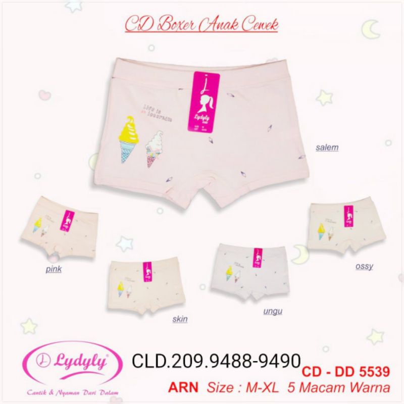 6 PCS Celana dalam Boxer Anak cewek 4-8th / Celana Segi 4 Katun Strech Perempuan/ celana dalam cewek