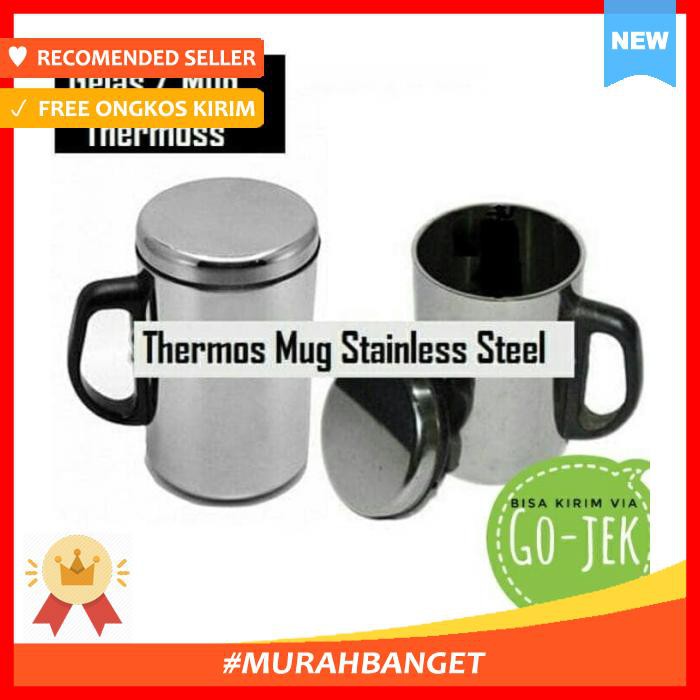GELAS & MUG - THERMOS MUG STAINLESS 500ML | TERMOS UP CANGKIR BESAR GELAS KOPI TEH