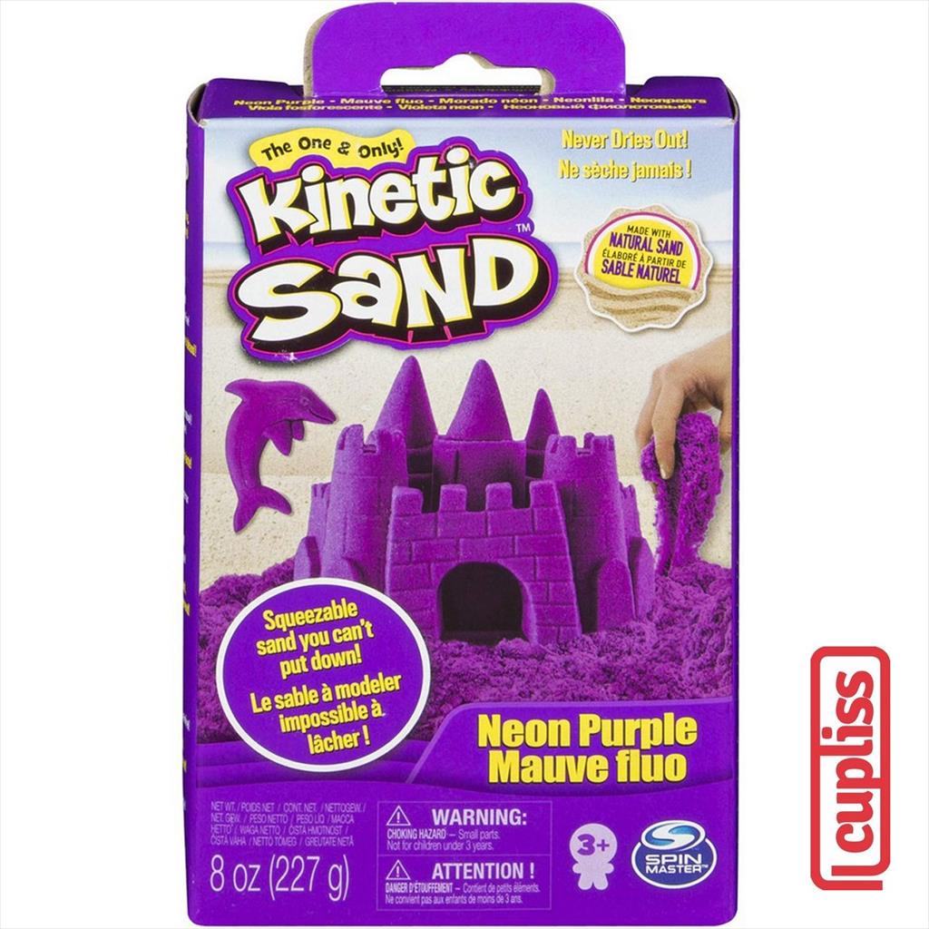 Kinetic Sand 6033332 Box Neon Purple 227 gr Mainan Pasir Spin Master