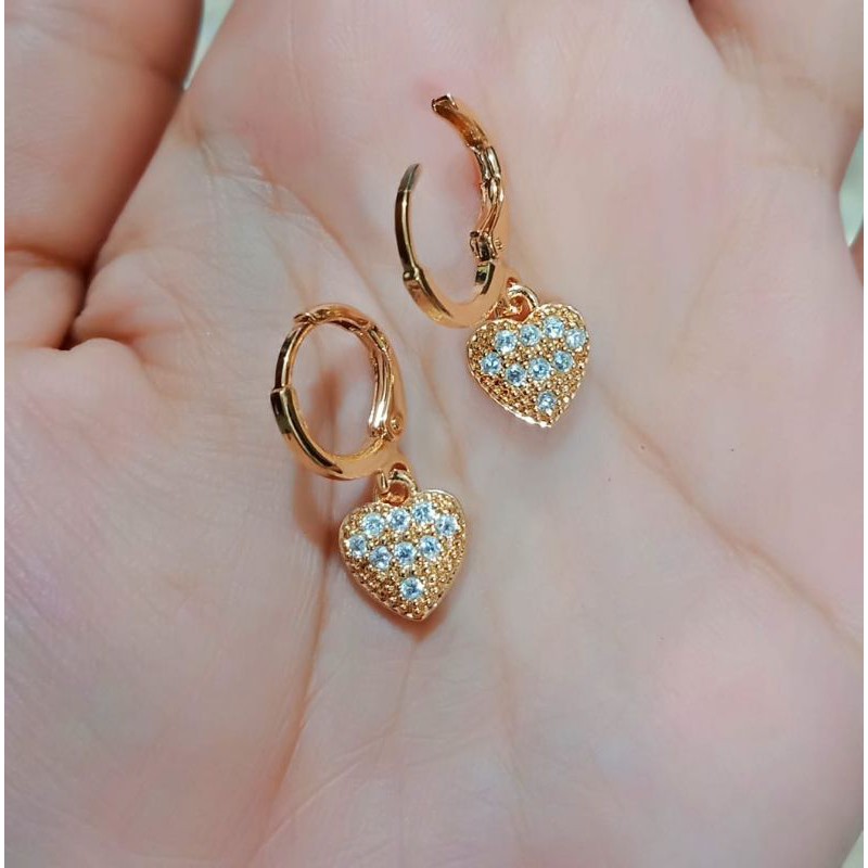 COD anting love permata lapis emas 24 karat