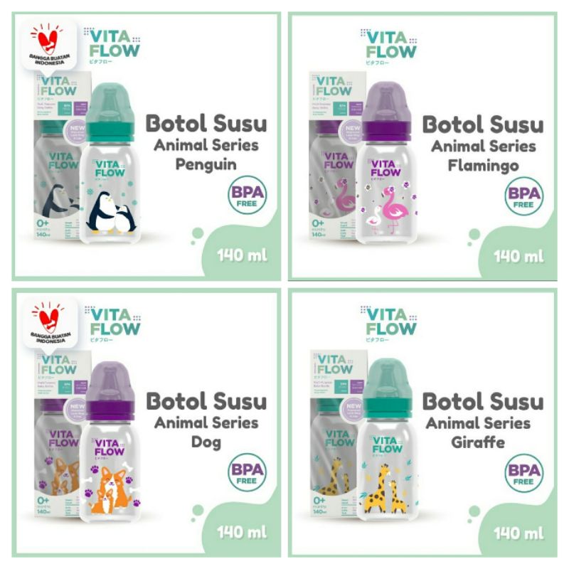 VITA FLOW Botol Susu Multifungsi 140ml Sky Series Nursing Bottle
