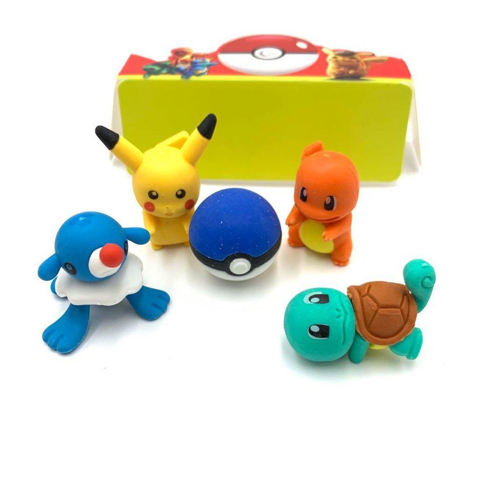 Lanfy 5pcs / Kotak Penghapus Bentuk Pokemon Untuk Stationery Pelajar