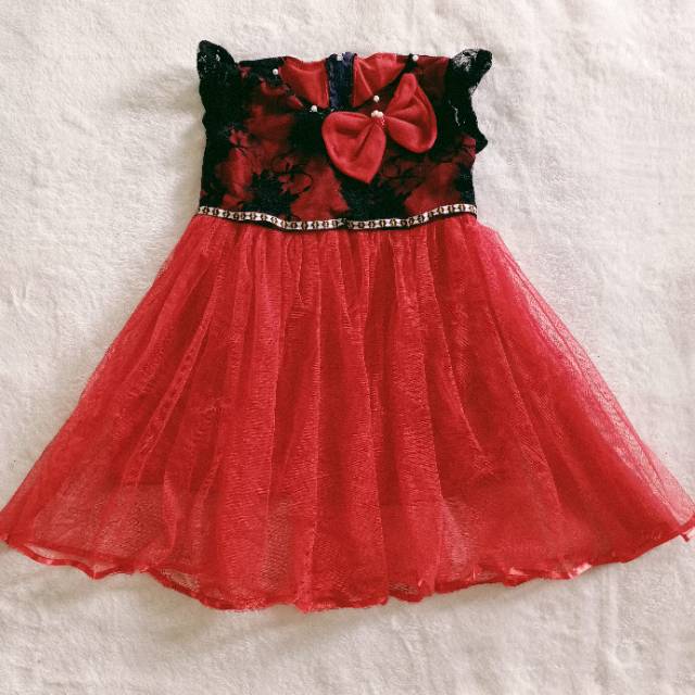 Dress anak mewah murah tutu meriah 1 2 tahun PTDD