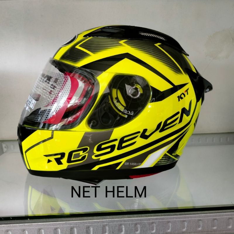 HELM KYT RC7#18 YELLOW FLUO ORI KYT RC7