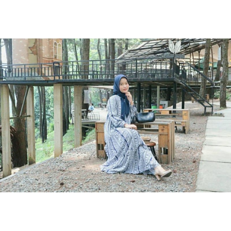 Jelita Homedress Dayli Hijab Calista by Jelita Homedress Labella Katun Rayon Viscose Size M-L