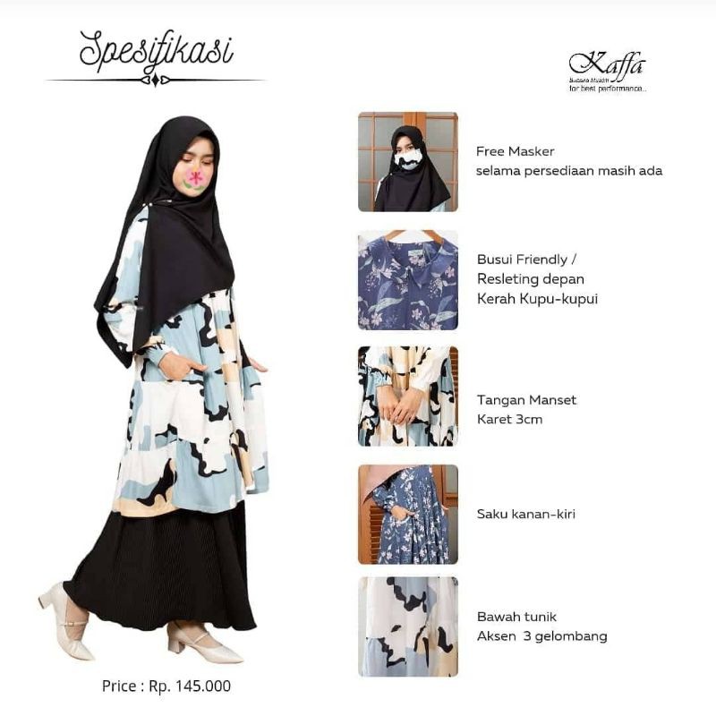 Tunik Andara Kaffa busana muslim fashion Bandung