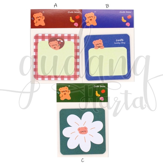 Sticky Notes Murmer Little Bear Notes Motif Beruang Kecil DIY GH 301470