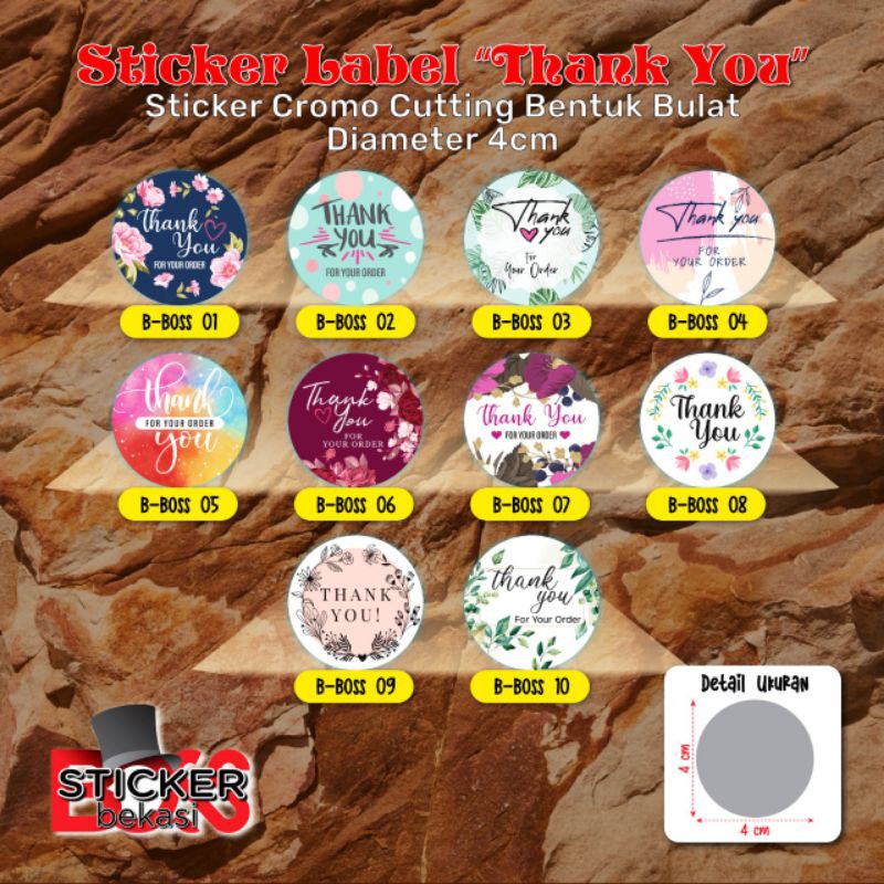 

Stiker Pengiriman/Stiker Thank You Cutting bentuk Bulat