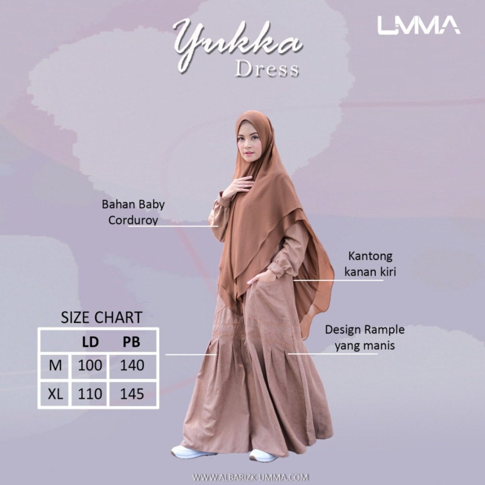 Yukka dress by umma syari gamis corduroy gamis polos syari