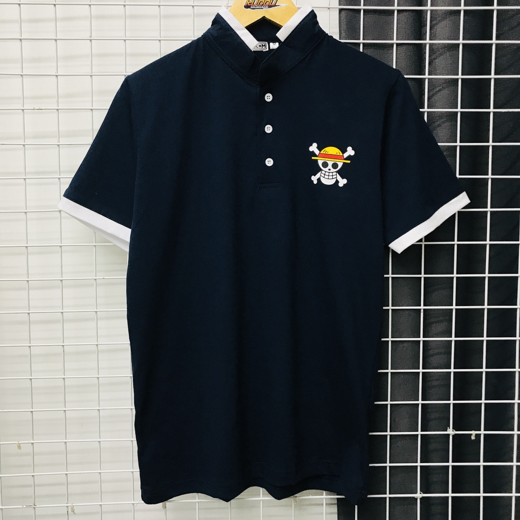 Polo Collar Onepiece Navy Anime Manga One Piece Premium Unisex