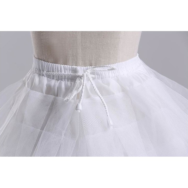 PE-02 petticoat karet tali rok panjang 3 ring pengembang gaun dress dewasa