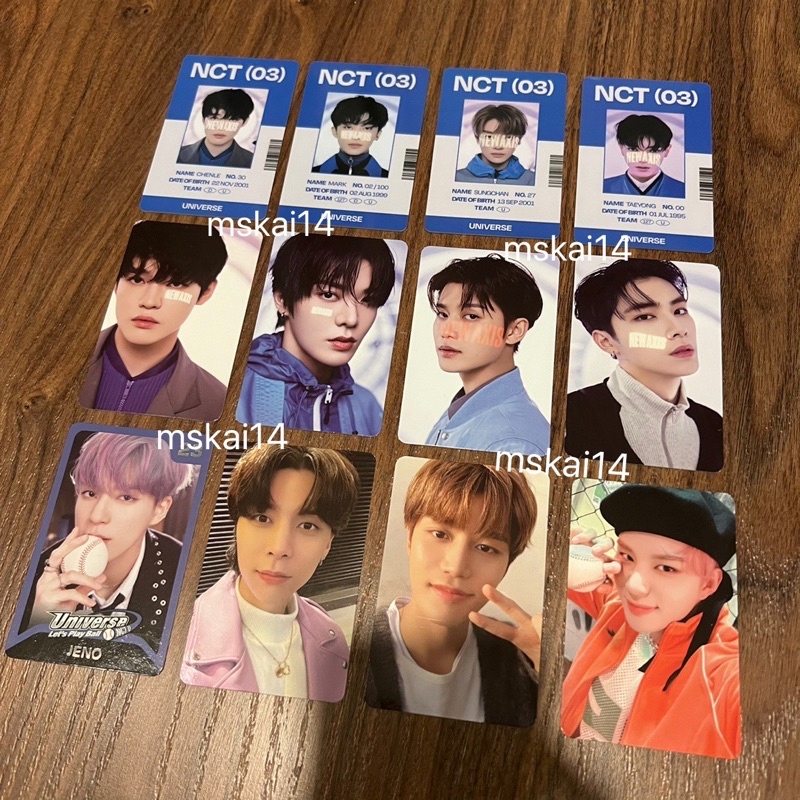 md nct 2021 id card pc universe random merch trading card