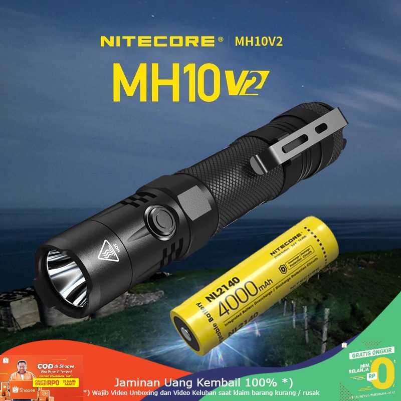 (BISA COD) RVOSTR NITECORE MH10 V2 Senter CREE XP L2 V6 LED 1200 Lumens