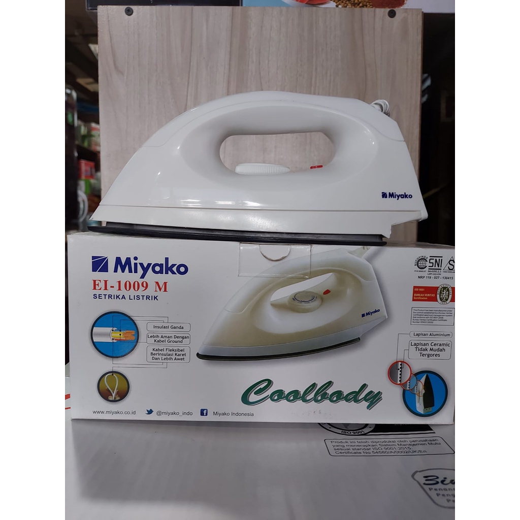 Setrika Listrik Miyako EI - 1009 M Bahan Teflon