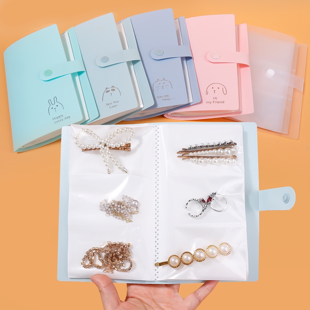 Kotak Penyimpanan Perhiasan Cincin Kalung Gelang Anting 240 Grids Anti Oksidan Tahan Debu Bahan PVC Transparan