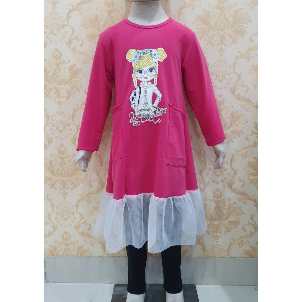 TUNIK FASHION WANITA MURAH STYLE KEREN / GROSIR 3set Set Tunik with Legging CATHERINE KIDS