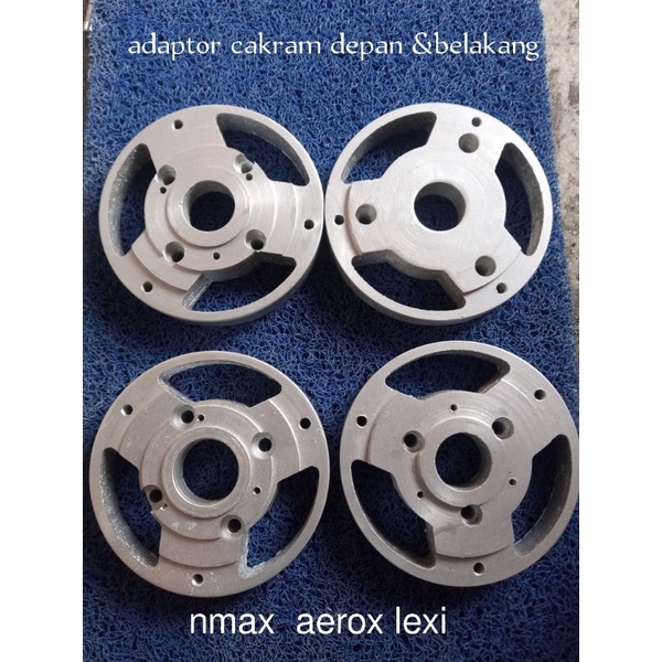 adaptor cakram depan dan belakang Yamaha nmax aerox lexi pakai velg racing rcb Mio Vario