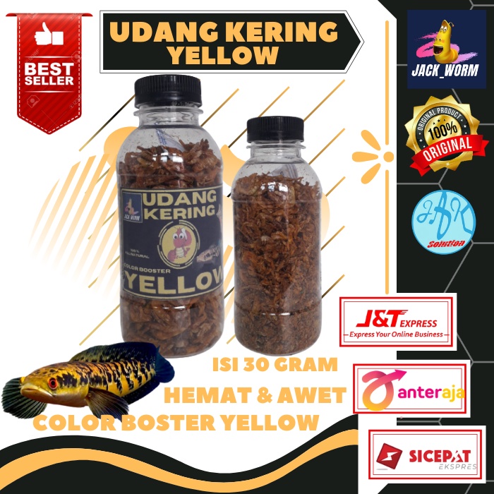 Udang Kering Makanan Pakan Ikan Channa Maru Yellow Sentarum Auranti Limbata Pulchra Oscar Tiger Bati