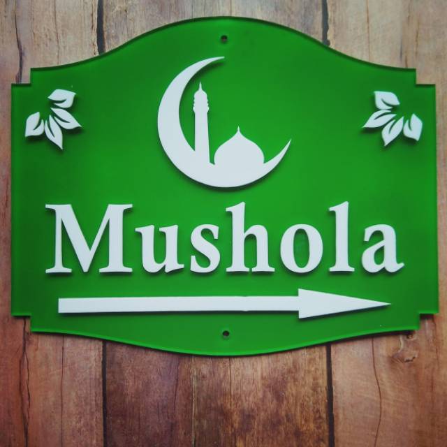 

Papan nama akrilik acrylic mushola panah
