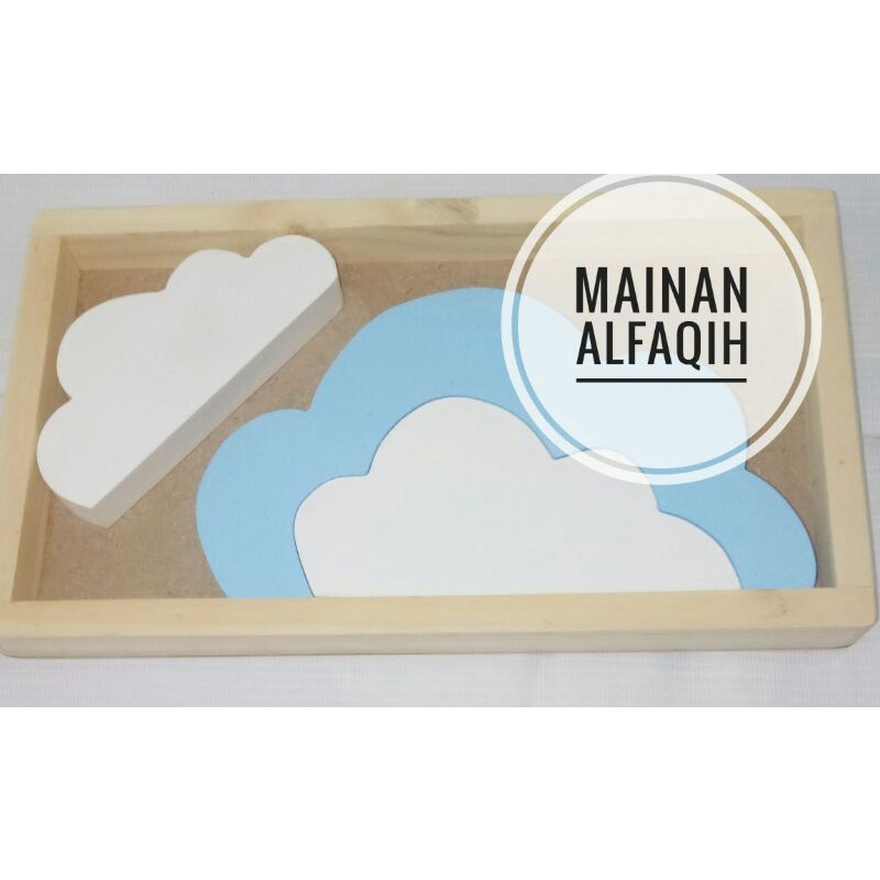 APE TK PAUD Mainan Edukasi Kayu Susun Balok Awan