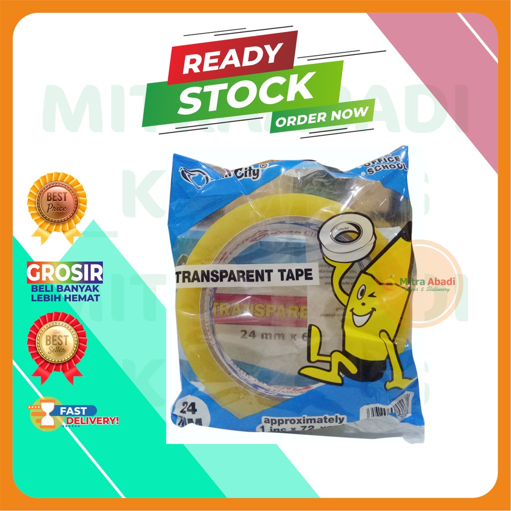 

(1 PCS) ISOLASI TRANSPARANT TAPE OCI 24mm