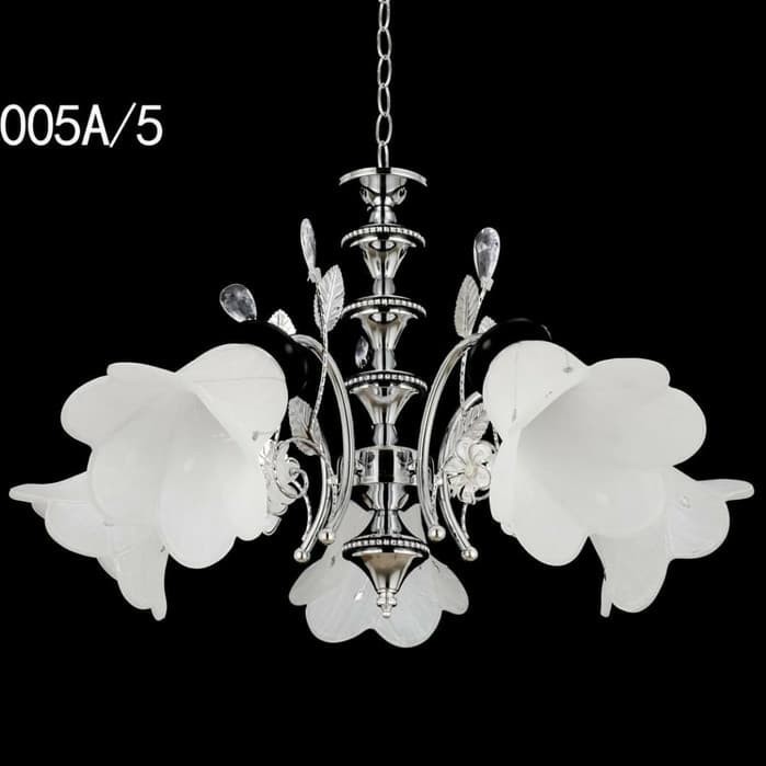 LAMPU GANTUNG HIAS MINIMALIS BUNGA 5 LAMPU